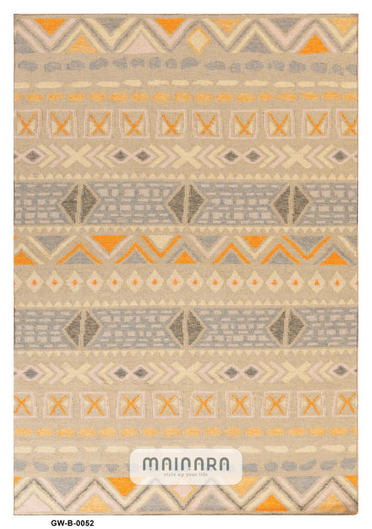 Karpet Bohemian (GW-B-0052) - Grey,Orange
