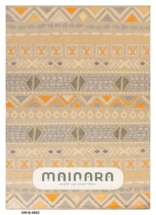 Karpet Bohemian (GW-B-0052) - Grey,Orange