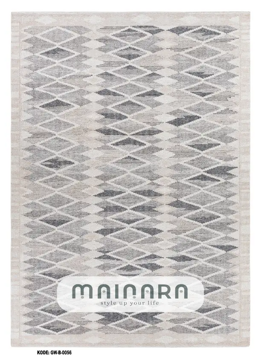 Karpet Bohemian (GW-B-0056) - Grey,Cream