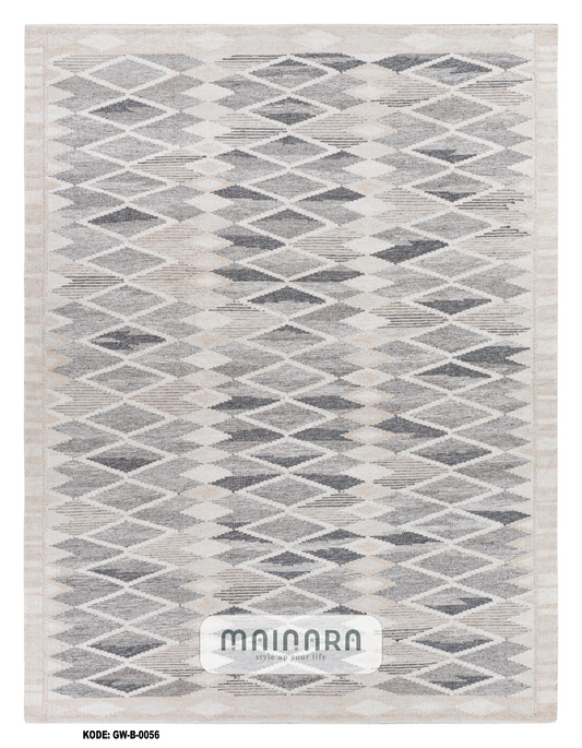 Karpet Bohemian (GW-B-0056) - Grey,Cream