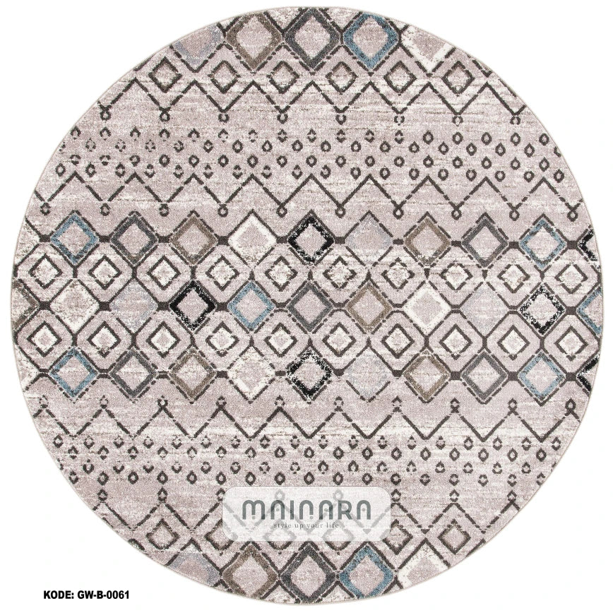 Karpet Bohemian (GW-B-0061) - Grey,Cream