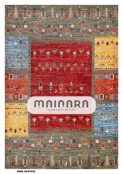 Karpet Bohemian (GW-B-0062) - Grey,Yellow,Red,Blue
