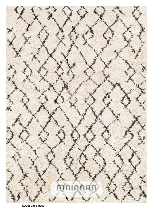 Karpet Bohemian (GW-B-0063) - Grey,Cream