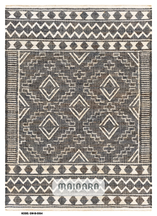 Karpet Abstrak (GW-B-0064) - Grey