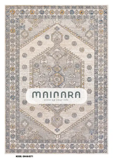 Karpet Bohemian (GW-B-0071) - Grey,Cream,Blue