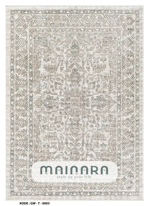 Karpet Tradisional (GW-T-0003) - Grey,Cream