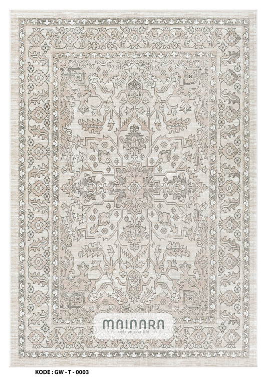 Karpet Tradisional (GW-T-0003) - Grey,Cream