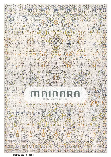 Karpet Tradisional (GW-T-0004) - Grey,Blue,Yellow