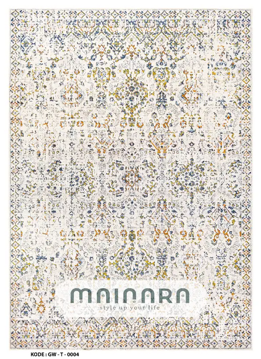 Karpet Tradisional (GW-T-0004) - Grey,Blue,Yellow