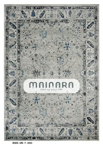Karpet Tradisional (GW-T-0005) - Grey,Blue