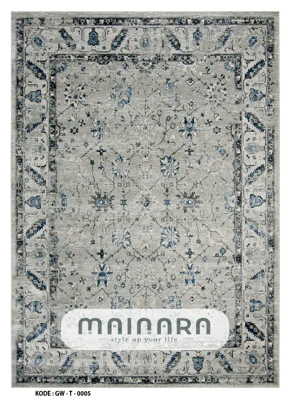 Karpet Tradisional (GW-T-0005) - Grey,Blue