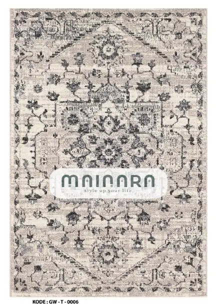 Karpet Tradisional (GW-T-0006) - Grey,Cream