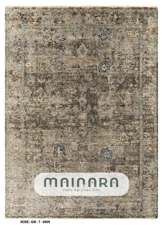 Karpet Tradisional (GW-T-0009) - Grey,Brown,Blue