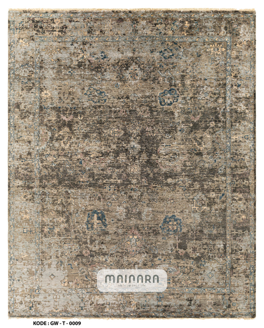 Karpet Tradisional (GW-T-0009) - Grey,Brown,Blue