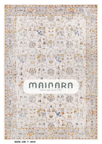 Karpet Tradisional (GW-T-0010) - Grey,Yellow,Blue