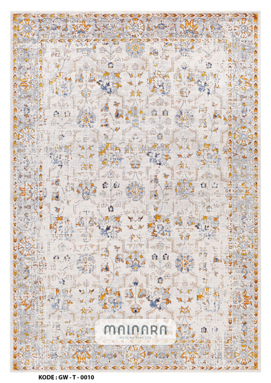 Karpet Tradisional (GW-T-0010) - Grey,Yellow,Blue