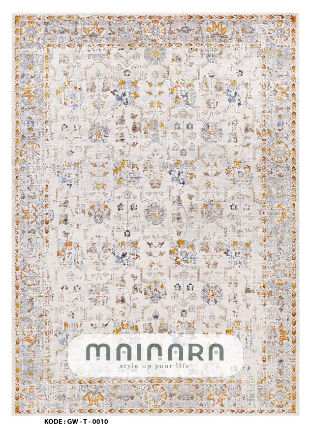 Karpet Tradisional (GW-T-0010) - Grey,Yellow,Blue