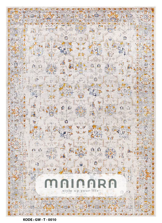 Karpet Tradisional (GW-T-0010) - Grey,Yellow,Blue