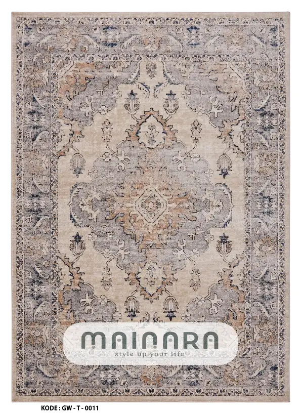 Karpet Tradisional (GW-T-0011) - Grey,Brown