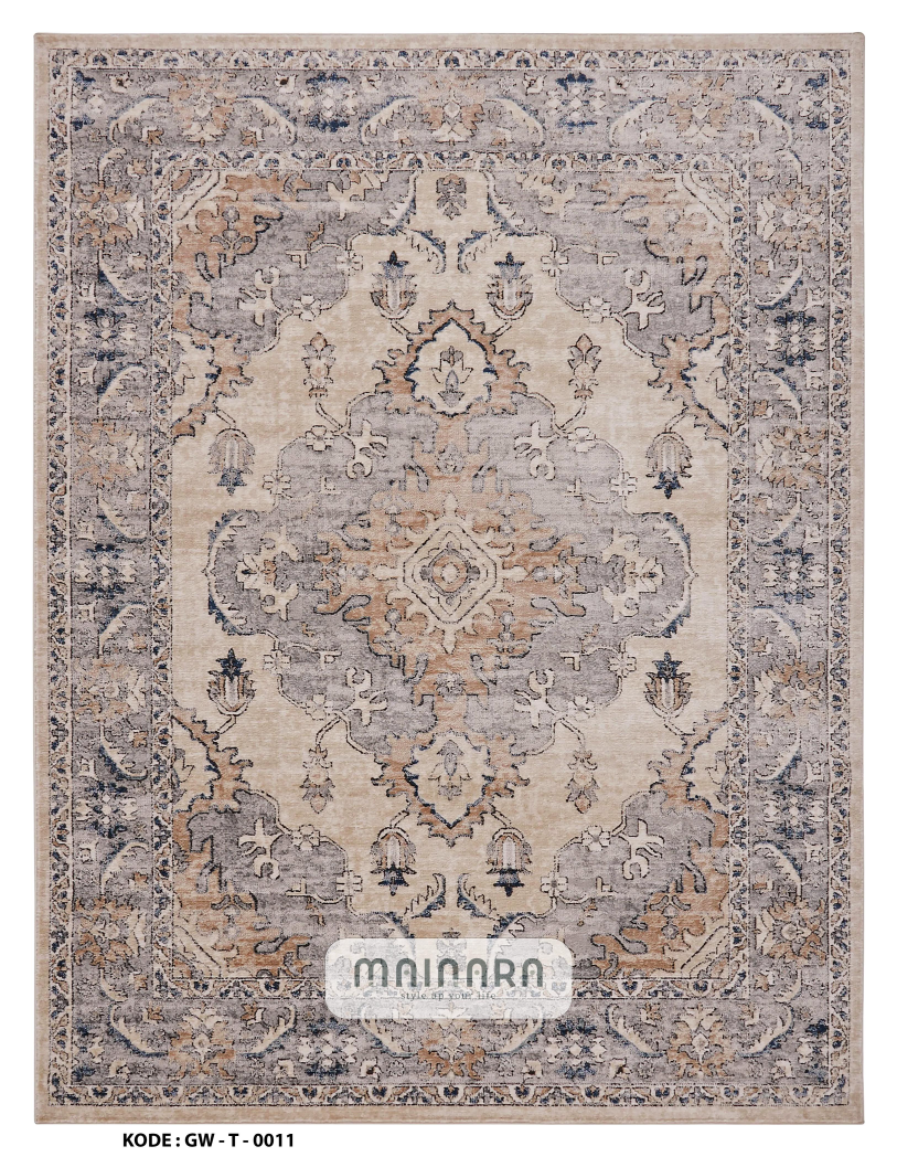 Karpet Tradisional (GW-T-0011) - Grey,Brown