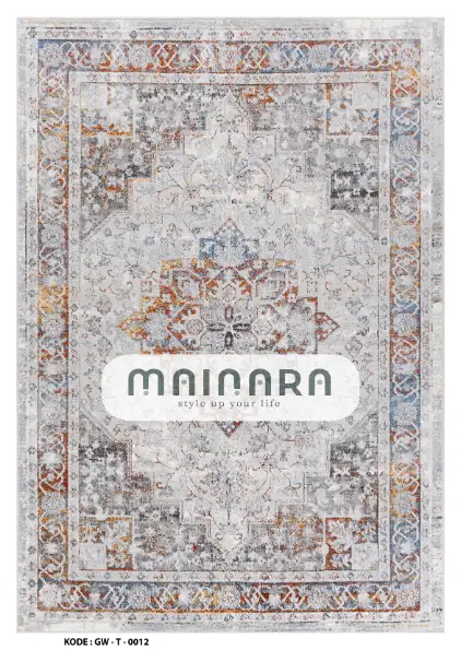 Karpet Tradisional (GW-T-0012) - Grey,Brown,Blue