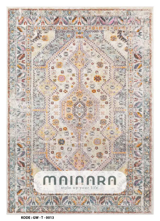 Karpet Tradisional (GW-T-0013) - Grey,Purple,Pink