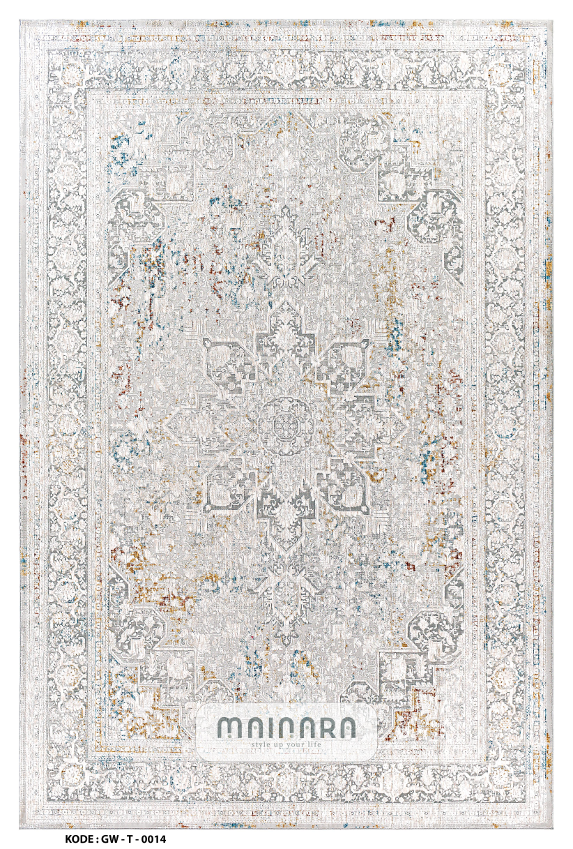 Karpet Tradisional (GW-T-0014) - Grey,Gold