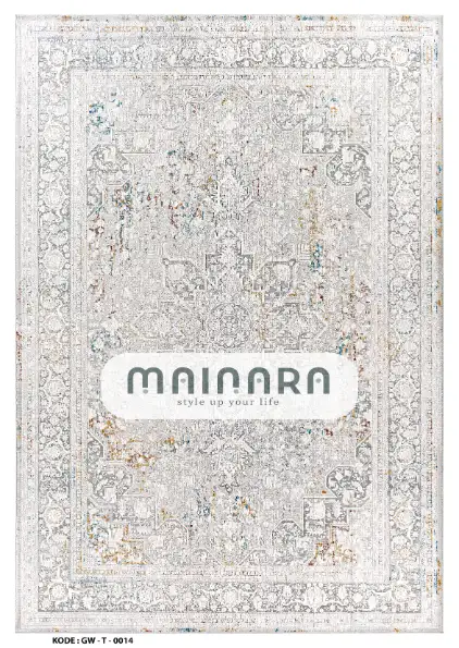 Karpet Tradisional (GW-T-0014) - Grey,Gold