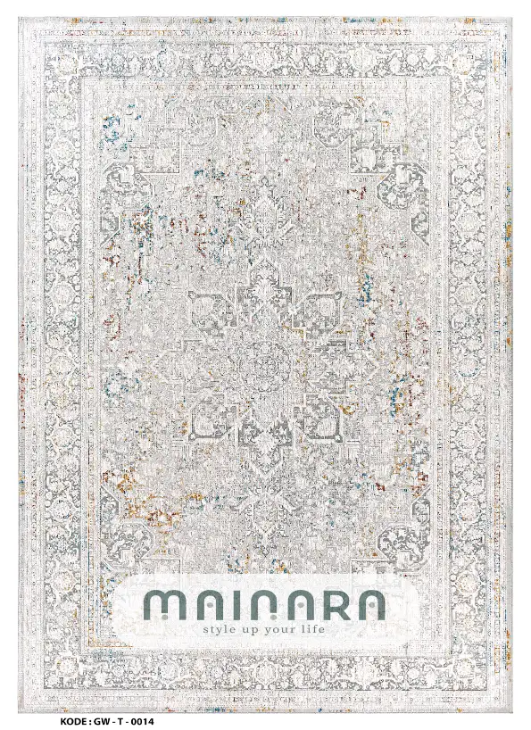 Karpet Tradisional (GW-T-0014) - Grey,Gold