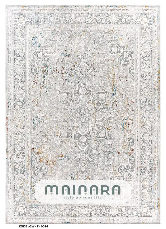 Karpet Tradisional (GW-T-0020) - Grey,Cream,Gold