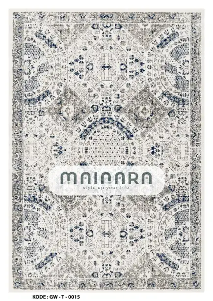 Karpet Tradisional (GW-T-0015) - Grey,Blue