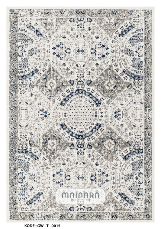 Karpet Tradisional (GW-T-0015) - Grey,Blue