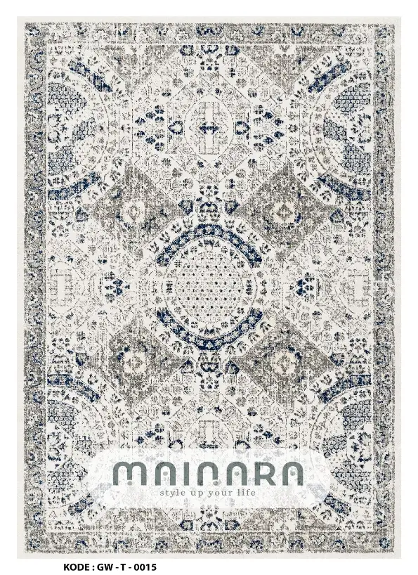Karpet Tradisional (GW-T-0015) - Grey,Blue