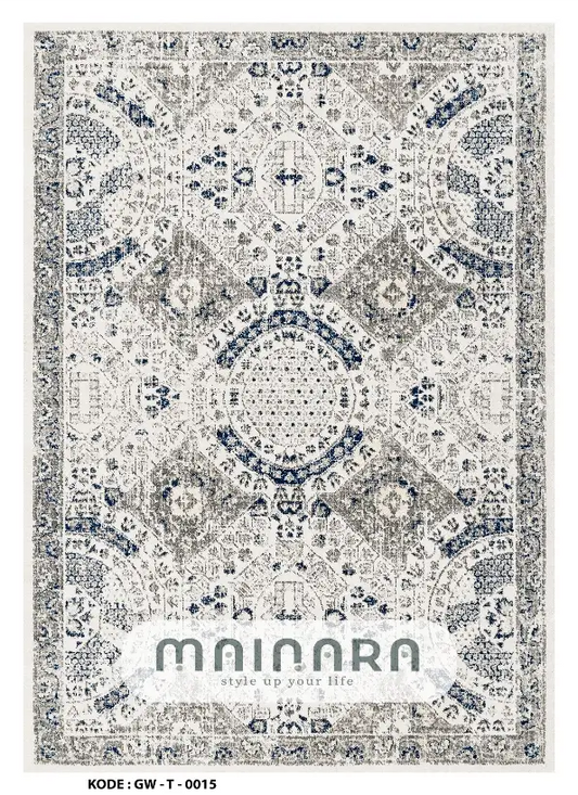 Karpet Tradisional (GW-T-0015) - Grey,Blue