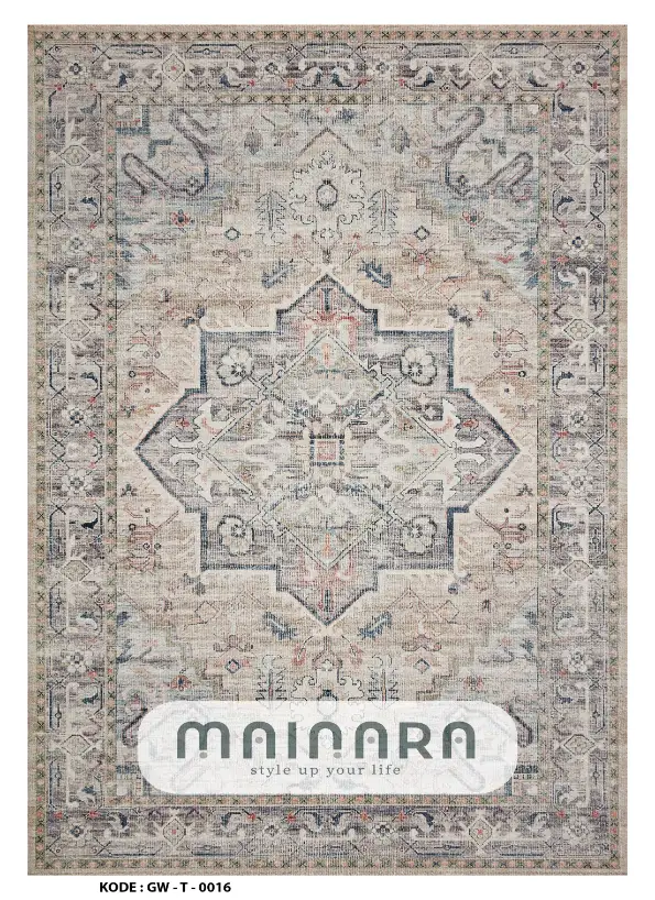 Karpet Tradisional (GW-T-0016) - Grey,Brown
