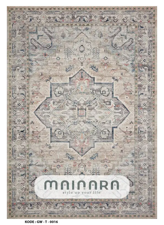 Karpet Tradisional (GW-T-0016) - Grey,Brown