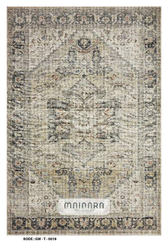 Karpet Tradisional (GW-T-0018) - Grey,Brown