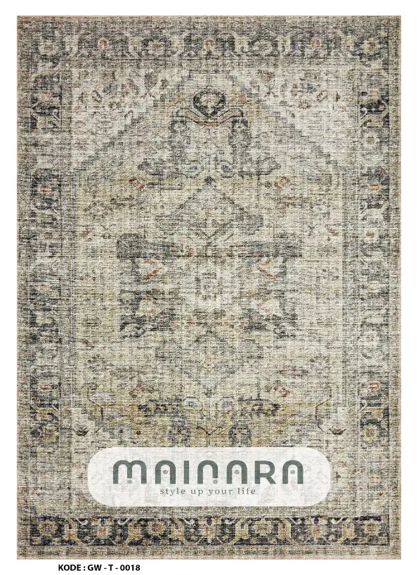 Karpet Tradisional (GW-T-0018) - Grey,Brown