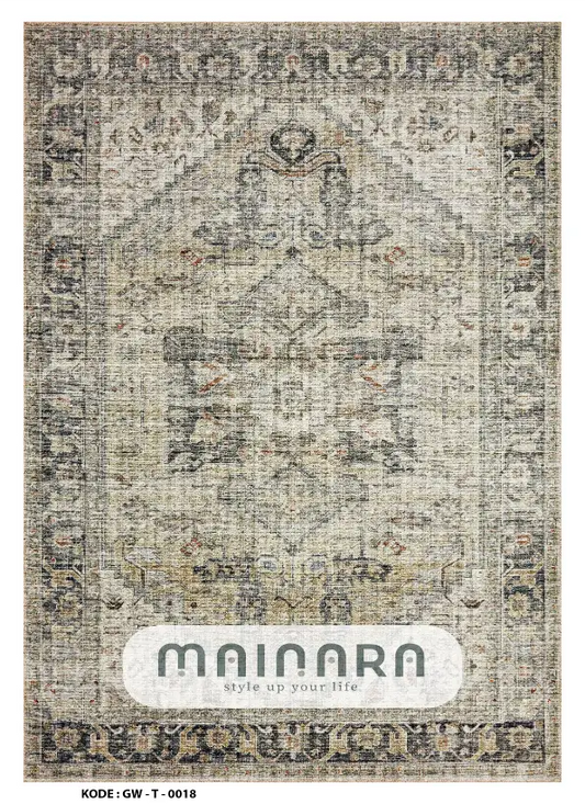 Karpet Tradisional (GW-T-0018) - Grey,Brown