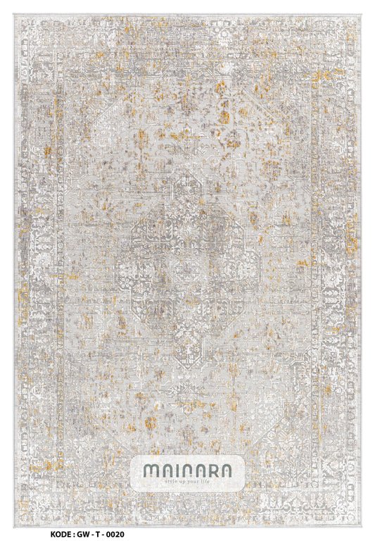 Karpet Tradisional (GW-T-0020) - Grey,Cream,Gold