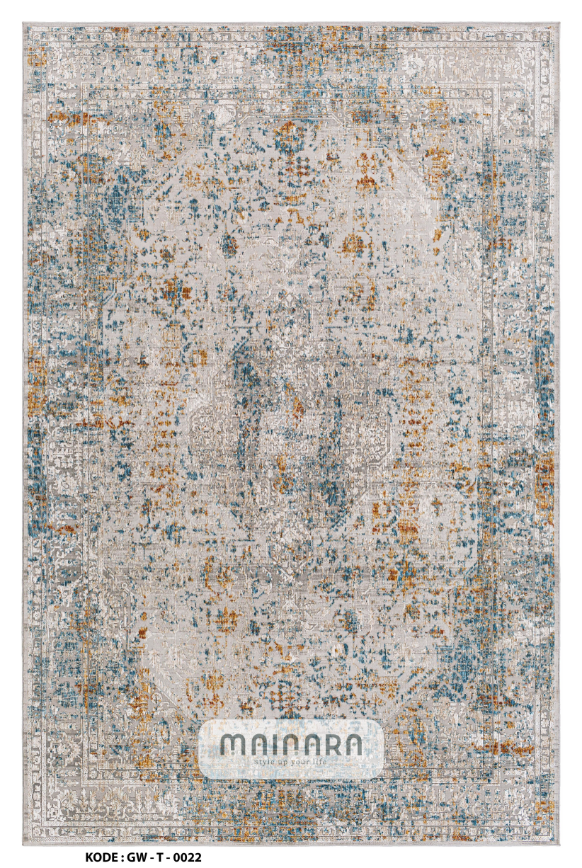 Karpet Tradisional (GW-T-0022) - Grey,Blue,Cream