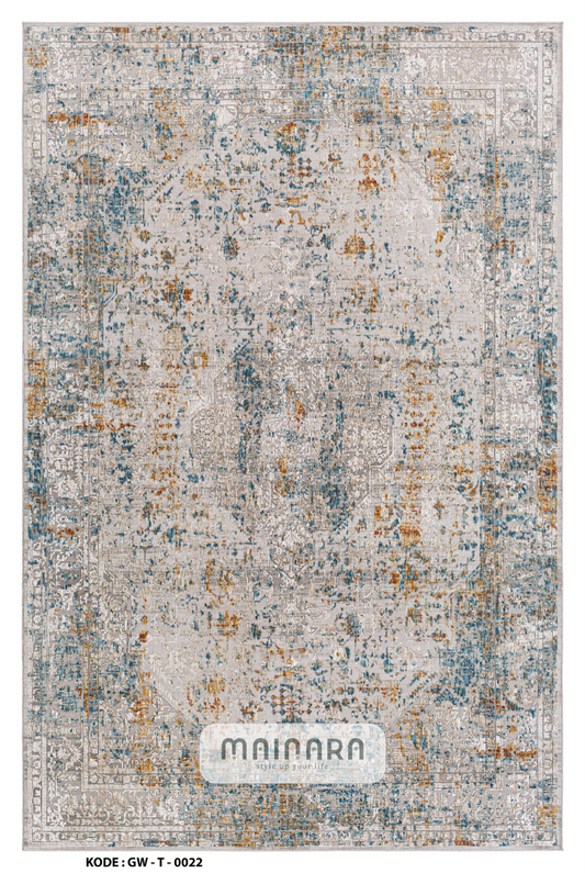 Karpet Tradisional (GW-T-0022) - Grey,Blue,Cream