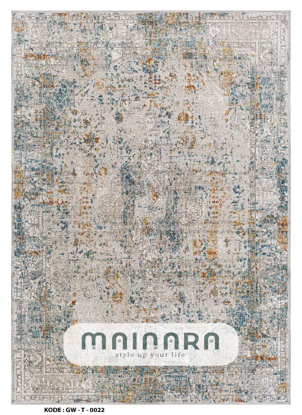 Karpet Tradisional (GW-T-0022) - Grey,Blue,Cream