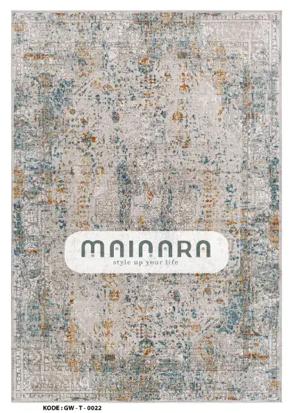 Karpet Tradisional (GW-T-0022) - Grey,Blue,Cream