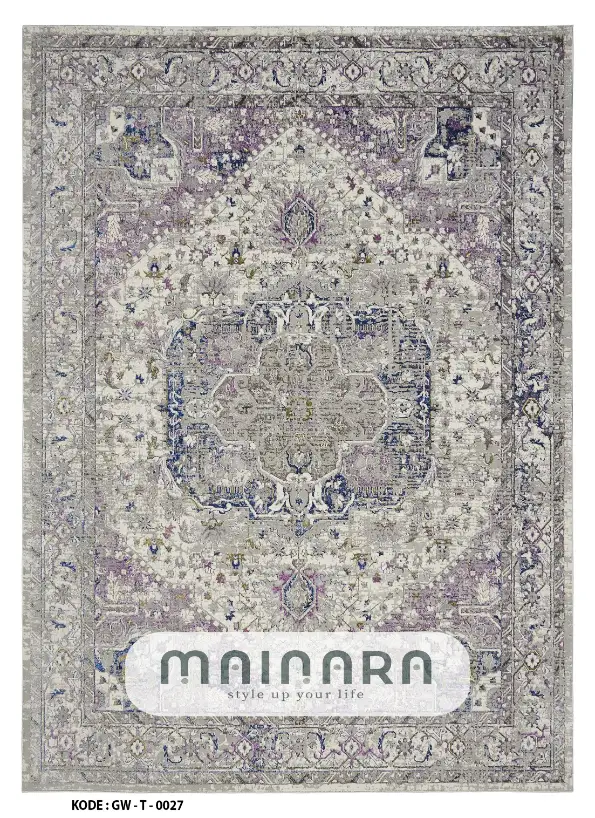 Karpet Tradisional (GW-T-0027) - Grey,Purple