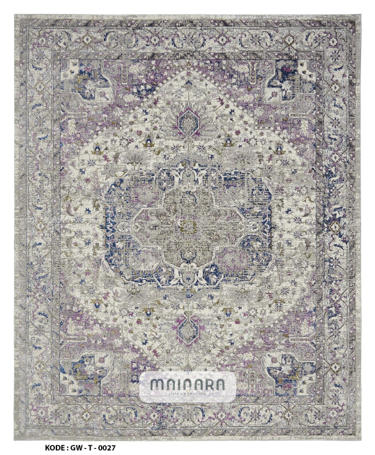 Karpet Tradisional (GW-T-0027) - Grey,Purple