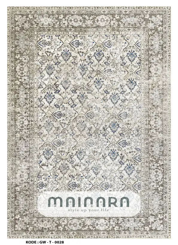 Karpet Tradisional (GW-T-0028) - Grey,Brown,Blue