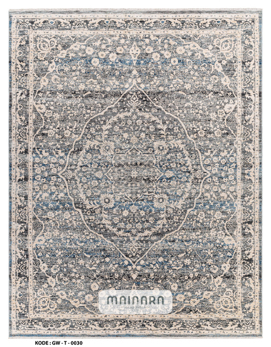 Karpet Tradisional (GW-T-0030) - Grey,Blue