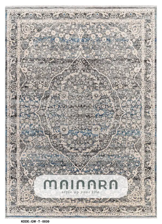 Karpet Tradisional (GW-T-0030) - Grey,Blue