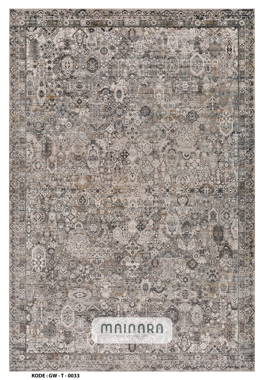 Karpet Tradisional (GW-T-0033) - Grey,Brown